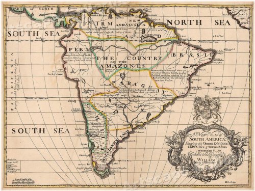 Vintage South American Map - 1700s Historical Wall Art