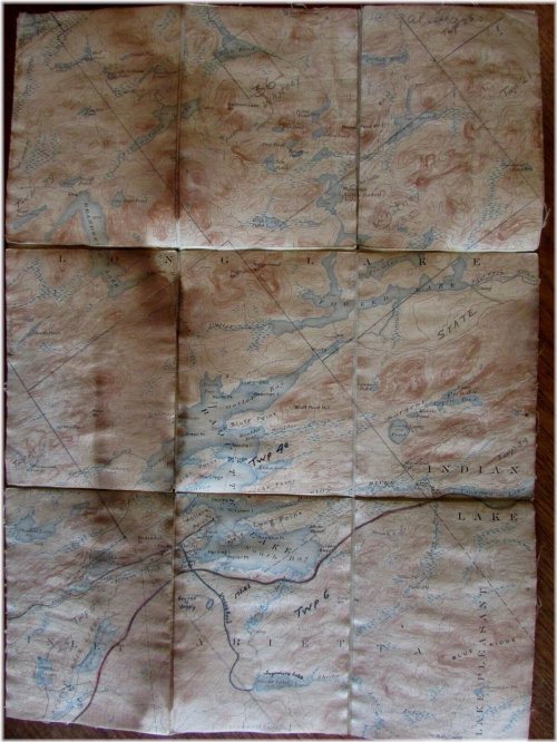Racquette Lake Topographic Linen Map
