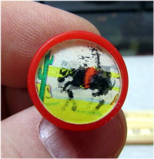 Dime Store Flicker Ring: Cowboy on Bronco