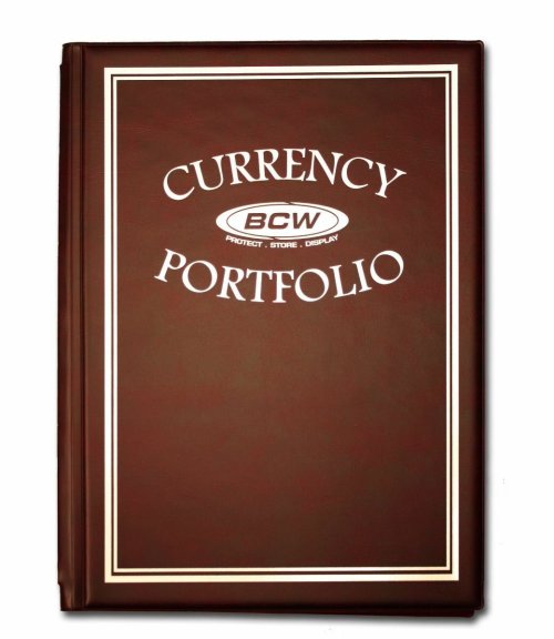 Burgundy Paper Currency Portfolio - 30 Bill Capacity