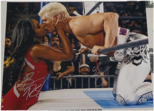 Dynamic Duo Autographed Wrestling Portrait