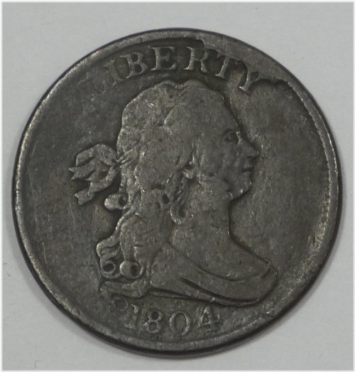 Crosslet 4 Stems Draped Bust Half Cent