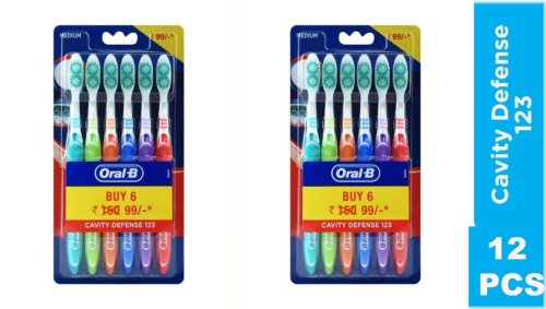 Oral-B Z-Shaped Medium Toothbrush - 12 Pack