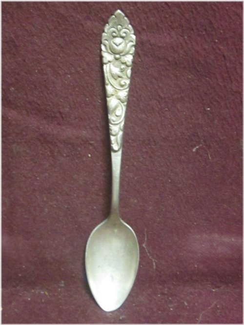 Floral Demitasse Spoon - 800 Purity, 4 1/2", 14g