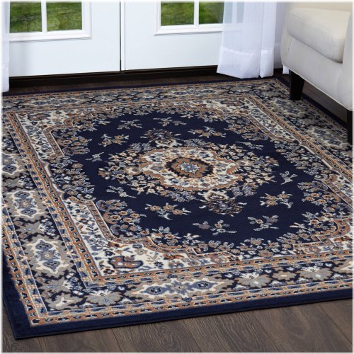 Navy Treasures Oriental Rug Runner