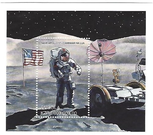 Lunar Exploration Commemorative Stamp from Angola