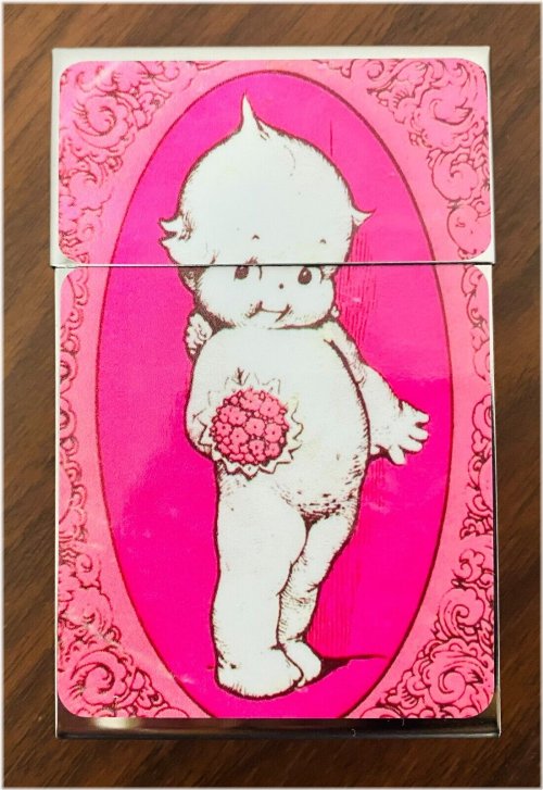 Cherub Silver Flip Top Cigarette Case