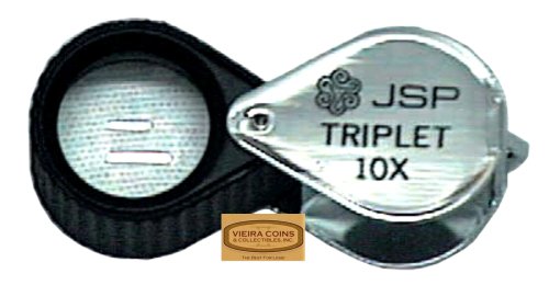 Triplet Chrome Plated Jewelers Loupe