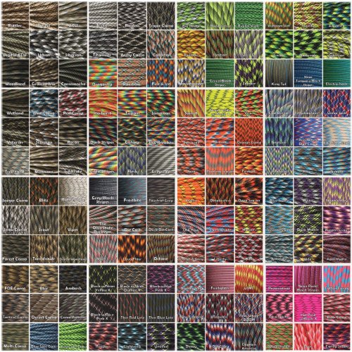 Rainbow Ridge Paracord - 250+ Colors, 7 Strands, 10-100 ft Lengths