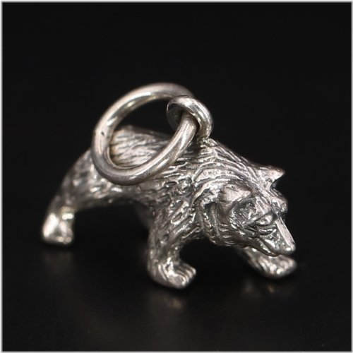 Grizzly Bear Animal Necklace Pendant