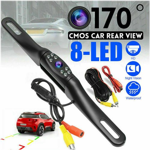 Night Vision Rear View Camera Kit for Cars - Waterproof and Wide Angle (170°) with Parking Assistance