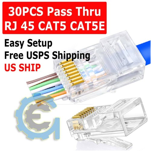 Pass Through Modular Plugs for Ethernet Cables