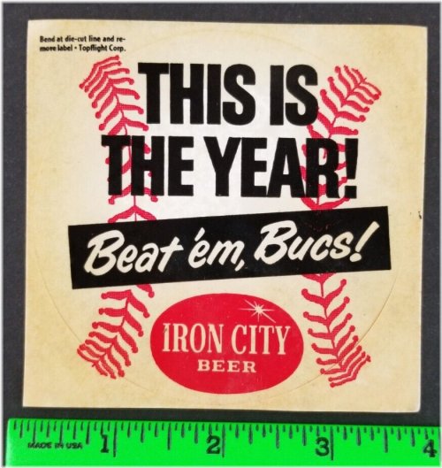 Pittsburgh Pirates Baseball Iron City Beer Decal Sticker