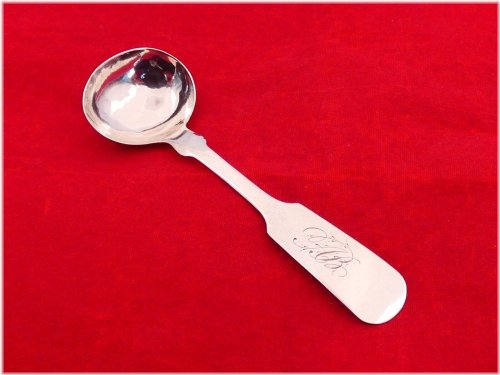 Antique American Coin Silver Salt Spoon