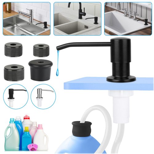 Stainless Steel DIY Hand Soap Dispenser Kit for Kitchen and Bathroom