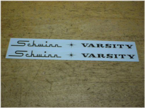Vintage Varsity Down Tube Decal Set