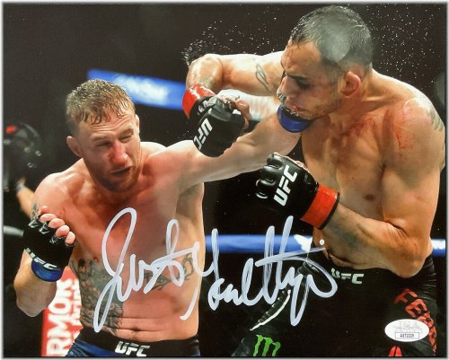 Gaethje vs. Ferguson Autographed Photo with JSA Certification
