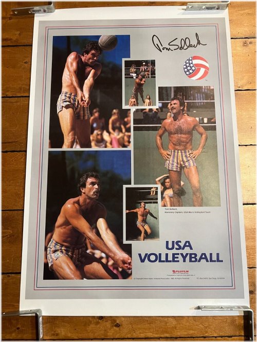 Retro USA Volleyball Tribute Poster