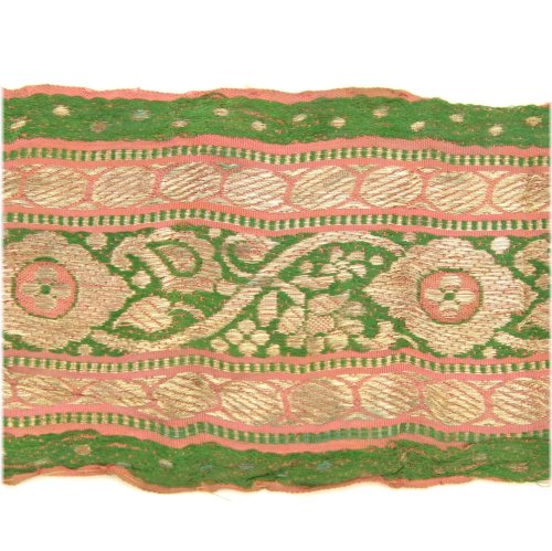 Embroidered Indian Sari Trim - 3ft Antique Textile