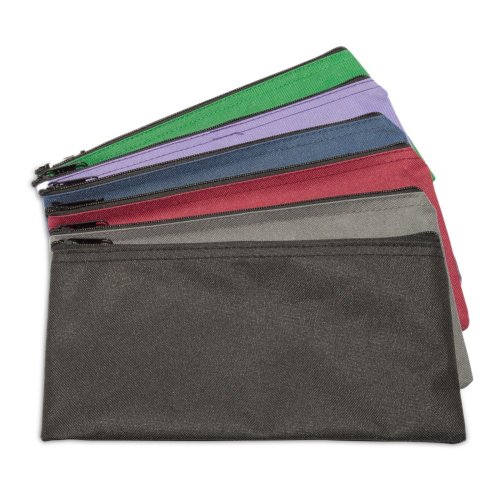 SecureCash Pouches - Set of 6 Assorted Colors by DALIX