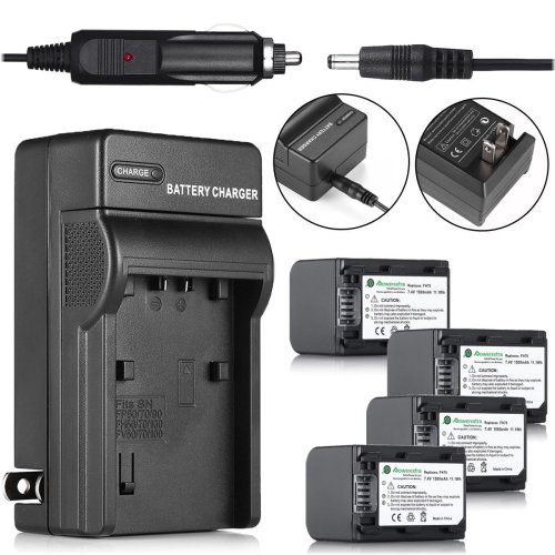 PowerMate Dual Charger for Sony HandyCam DCR-SR42 SR45 SR47 & HDR-SR11 with NP-FH70