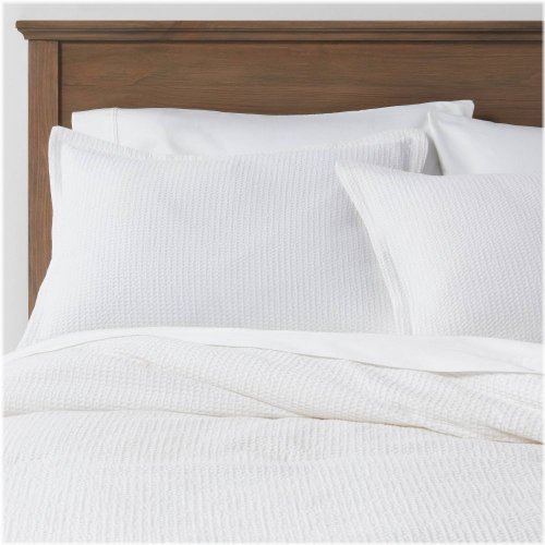 Washed Waffle Weave Comforter Set