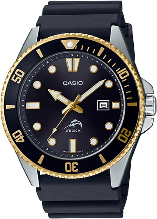Duro Black Resin Watch with 200 Meter Water Resistance