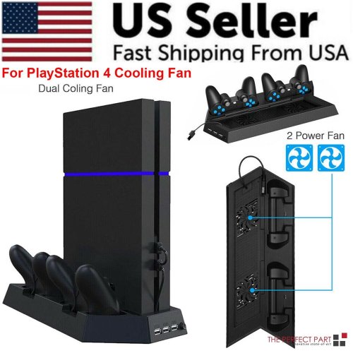 PlayStation 4 Dual Controller Stand with Cooling and Charging Station