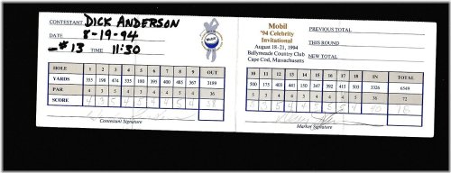 Golf Legends Signature Scorecard