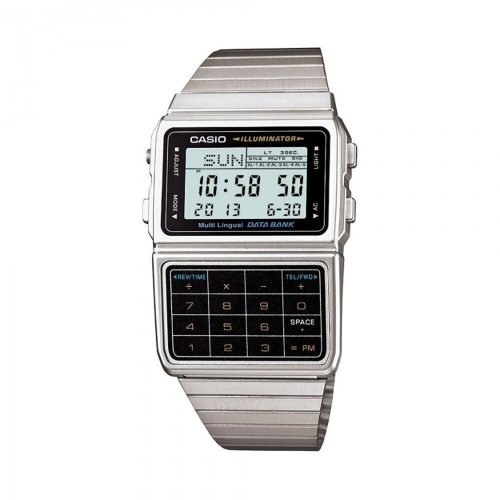 Silver Data Bank Calculator Watch