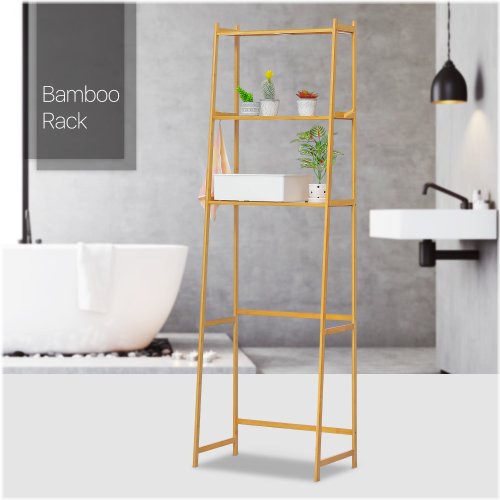 Bamboo Over-Toilet Storage Stand