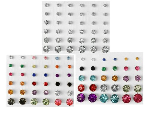 Sparkling Steel Studs Set