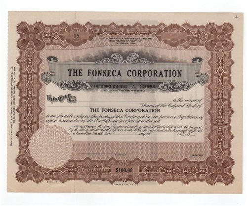 Fonseca Equity Certificate