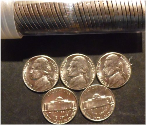 1958-D Jefferson Nickel Choice/Gem BU Roll Uncirculated