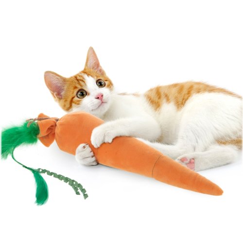 Feline Fun Crunch Carrot Plush Kicker