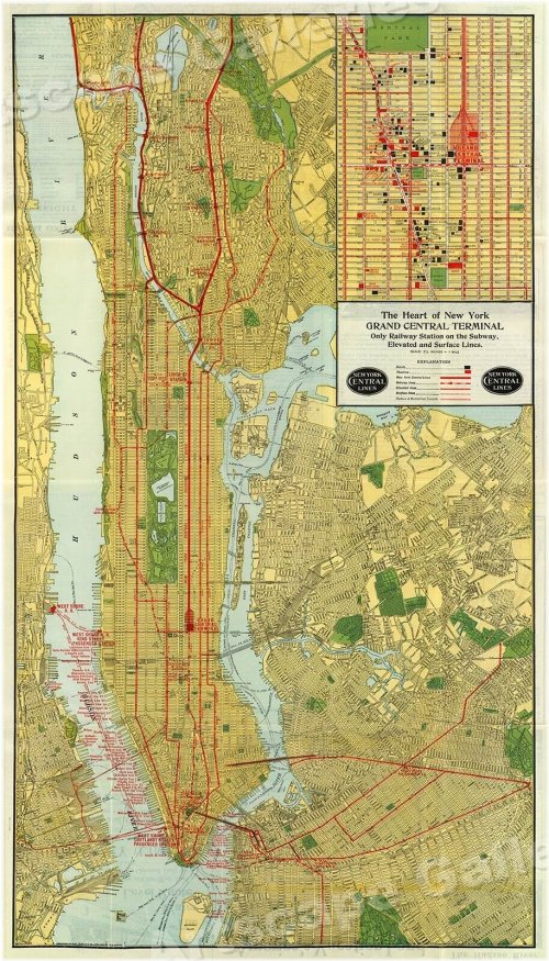 Manhattan Subway Map - Art Deco Edition