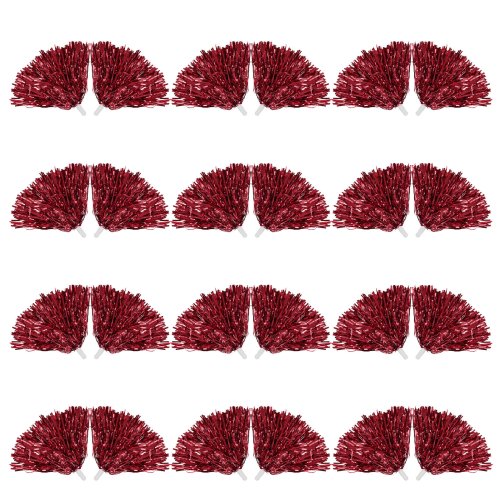 Vibrant Red Metallic Pom Shakers Pack