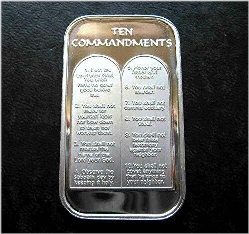 Ten Commandments Silver Bar in Air-Tite Case