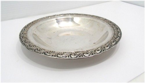 Silver Floral Dish
