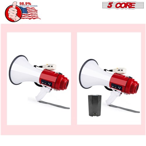 CheerPro 60W Megaphone Speaker Bullhorn with Voice Recording
