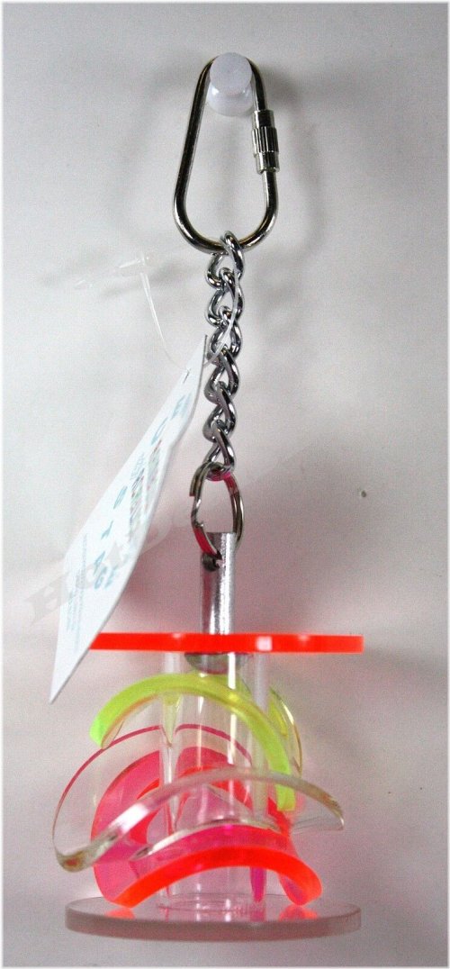 Acrylic Wacky Wafer Bird Toy