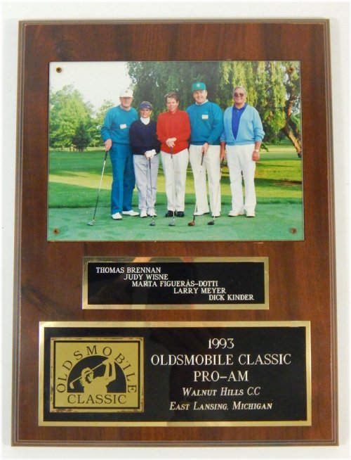 Golf Legends' Handwritten Signatures Photo Plaque