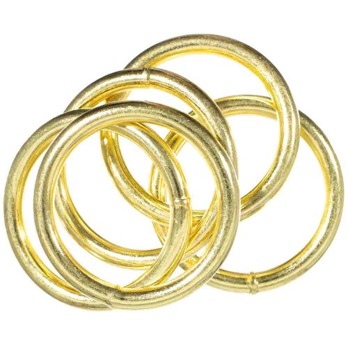 Brass Plated Welded Rings - Versatile and Durable for Leathercraft and More