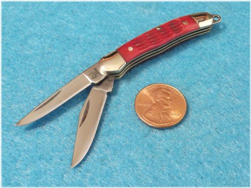 Copperhead Pocket Knife - Red Jigged Bone Handle