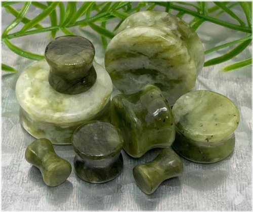 Jade Stone Double Flare Plugs