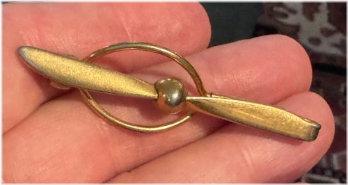 Golden Aviator Tie Clasp