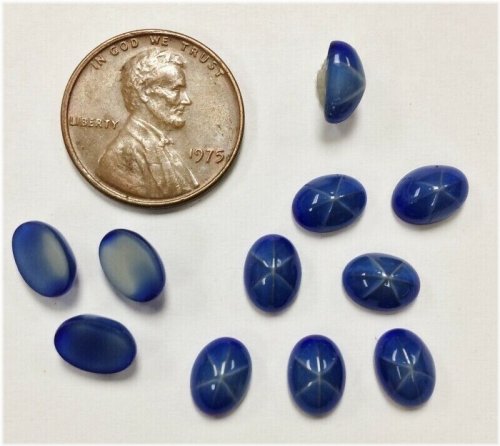 Blue Sapphire Star Cabochons