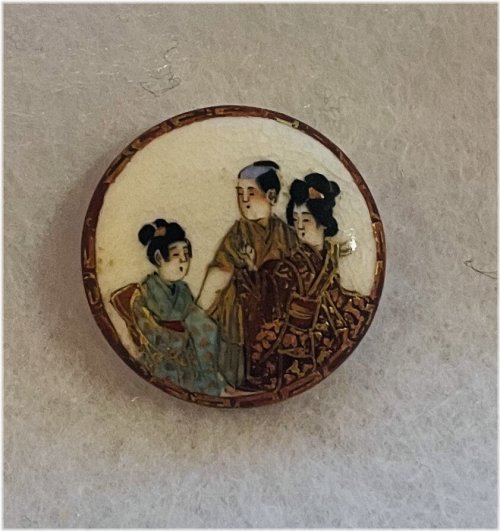 Meiji Era Satsuma Family Button