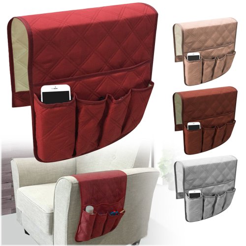 5-Pocket Sofa Armrest Organizer for Convenient Storage