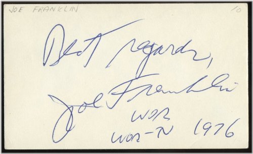 Joe Franklin Legacy Signature Collection